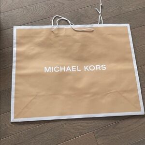 FREE WITH PURCHASE • Michael Kors Gold Shopping Bag • Brand New
